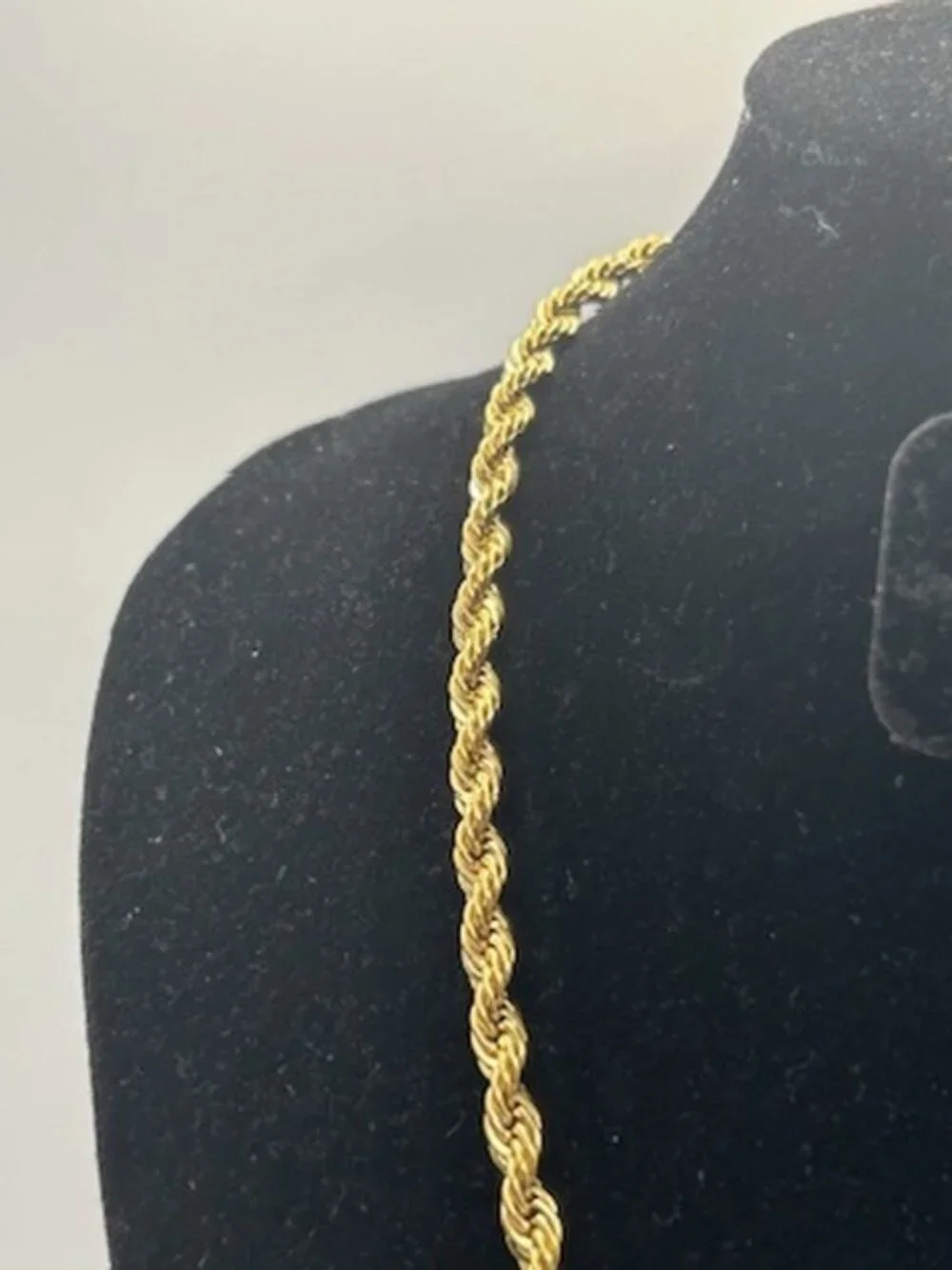 Mens 4mm Gold Rope Chain 22 Inch Real Gold Stainless Steel Plated Durable Solid